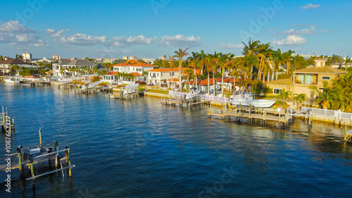 Принти на полотні Saint Petersburg Keys and Bays at Belle Vista in Florida - aerial view - drone p