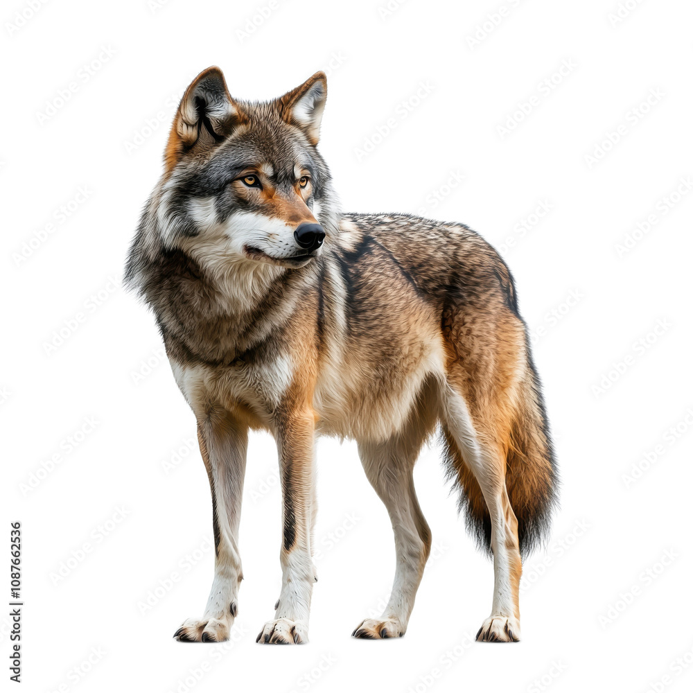 Obraz premium Majestic Wolf in Noble Pose