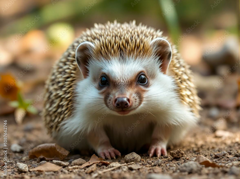 Hedgehog in the forest. Close-up. Hedgehog in the forest. Close-up.