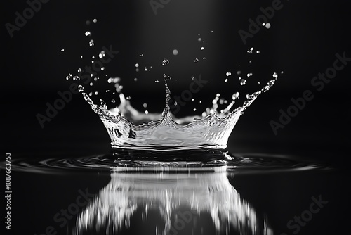 water splash on black
