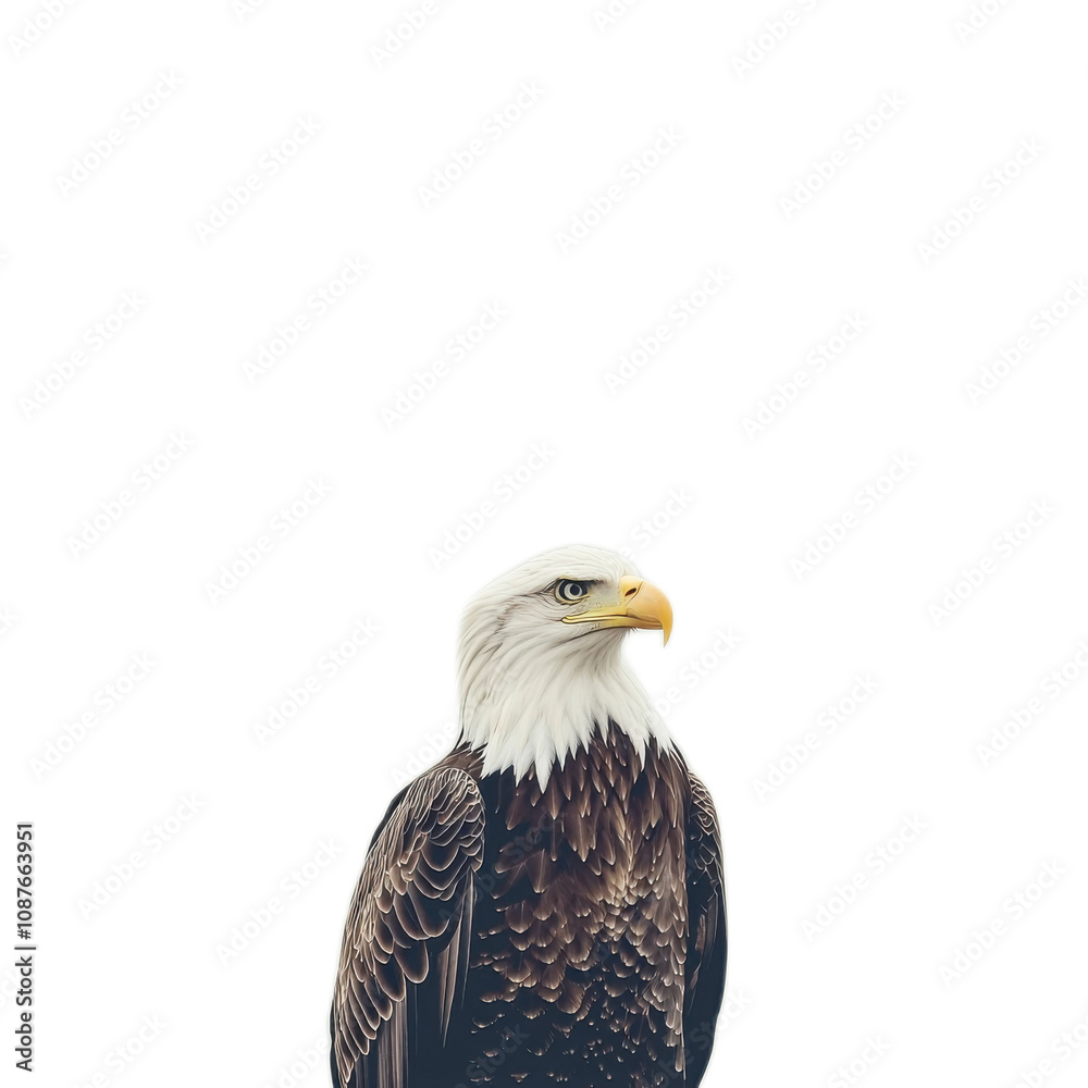Fototapeta premium Majestic Bald Eagle in Noble Stance