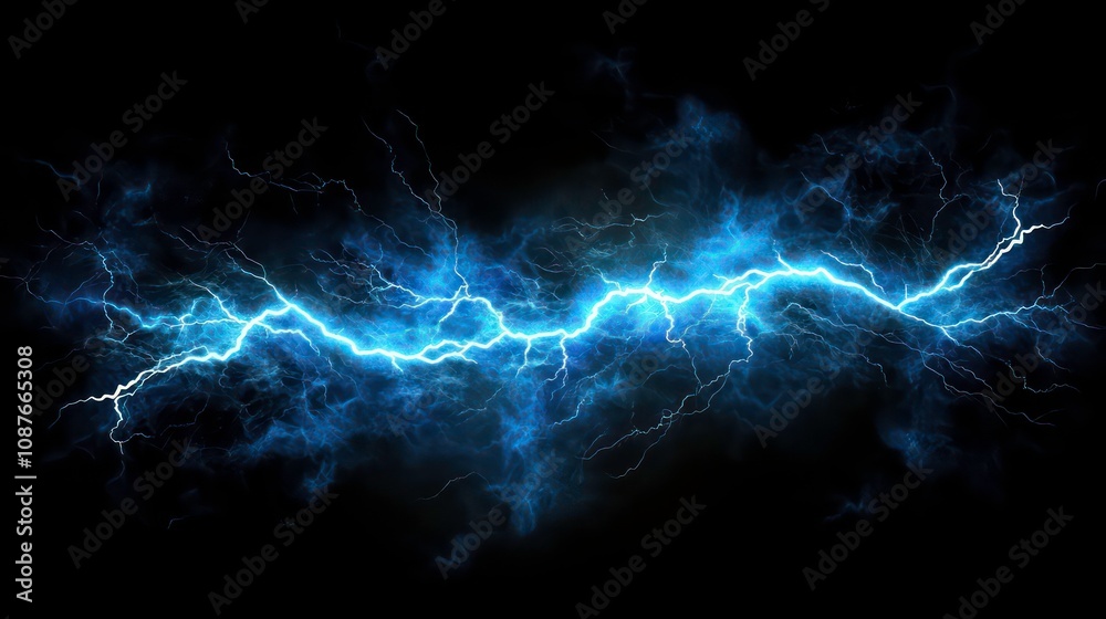 Flash of lightning on dark background. Thunderstorm. Flash of lightning on dark background. Thunderstorm.