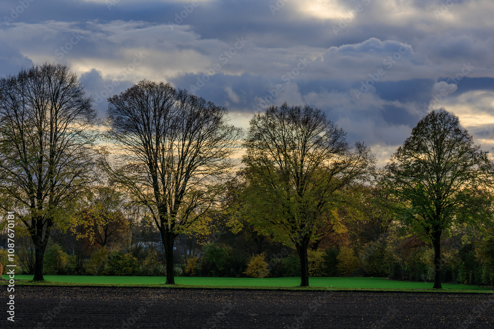 Fototapeta premium Herbstliche Strassen im Münstrerland