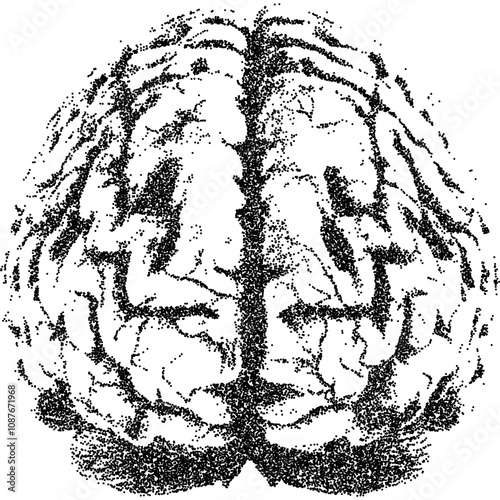 Hand with halftone stipple effect, for grunge punk y2k collage design. Vector illustration in grainy photocopy texture for experimental dotted retro banner design