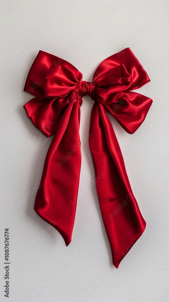 red bow on white background. red bow on white background.
