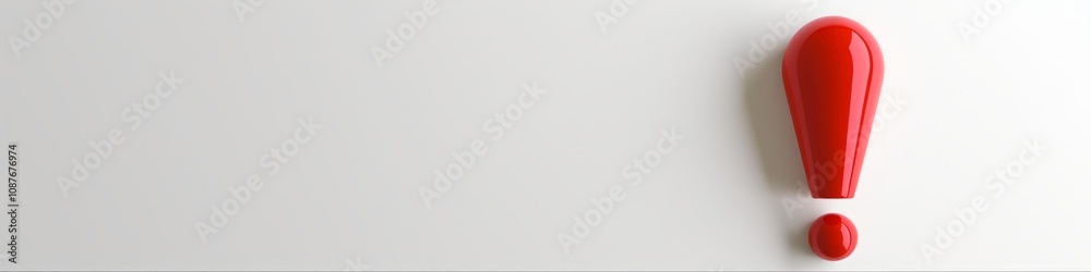 red exclamation mark on white background. red exclamation mark on white background.