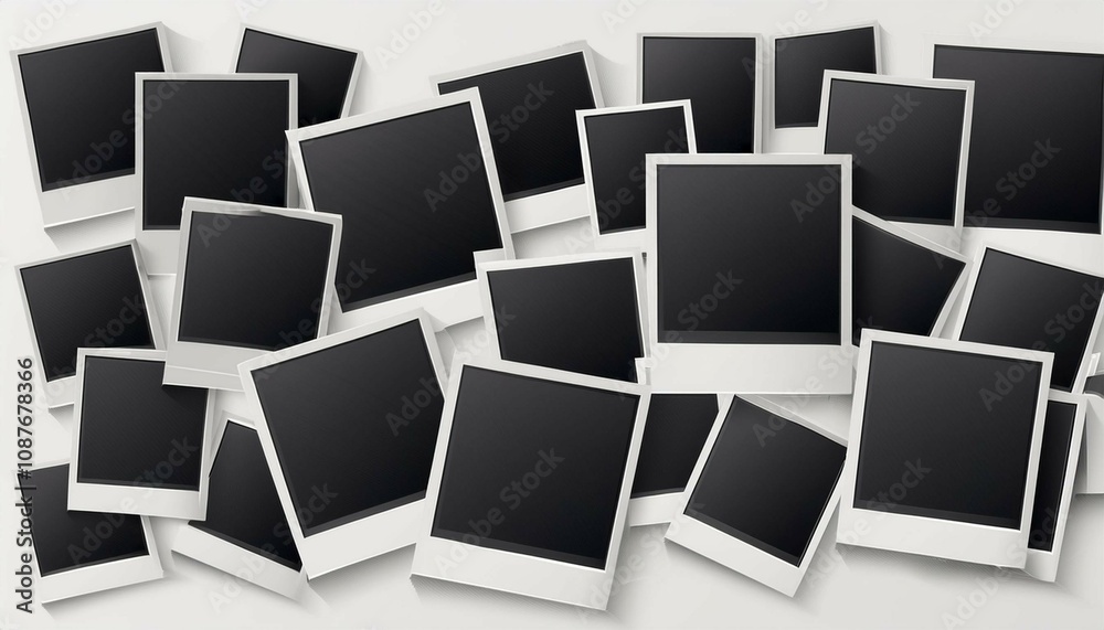 photo frames on white photo frames on white