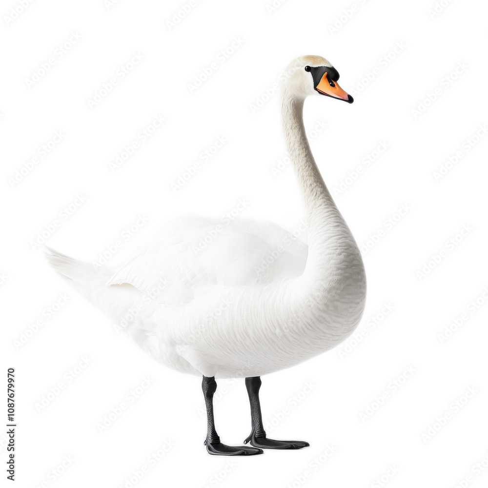 Elegant Swan in Graceful Pose Elegant Swan in Graceful Pose