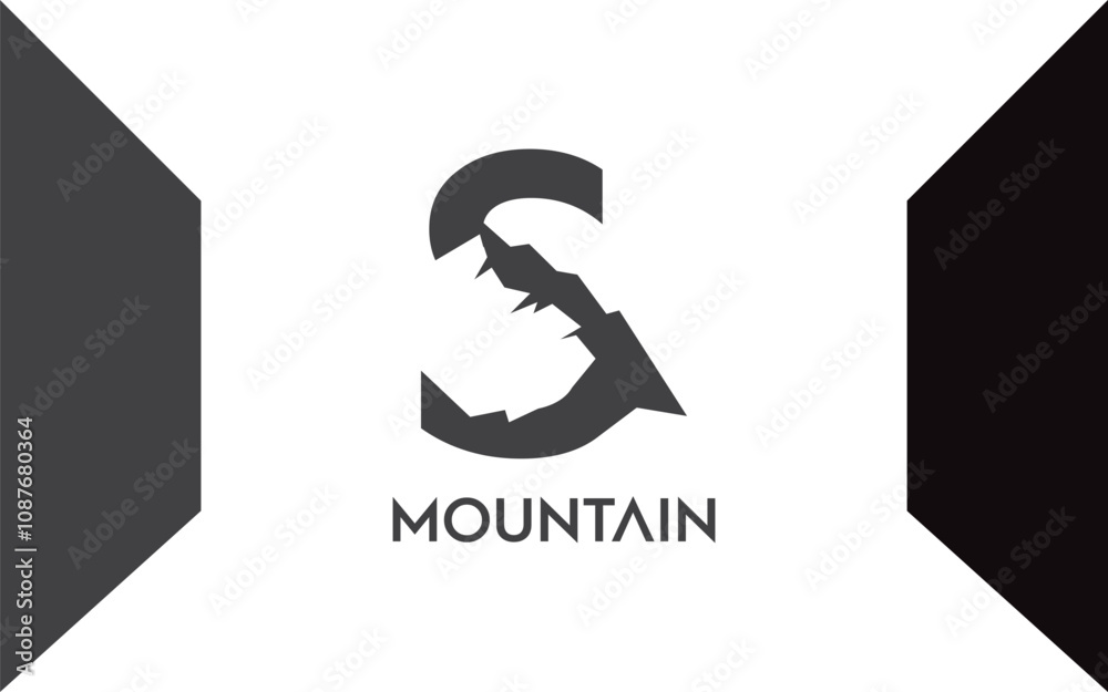 S Letter logo mountain for identity. letter templatefor your brand S Letter logo mountain for identity. letter templatefor your brand