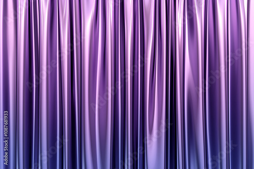 Curtains made of chiffon or silk in a shiny metallic purple color reflect light, perfect for a backdrop.