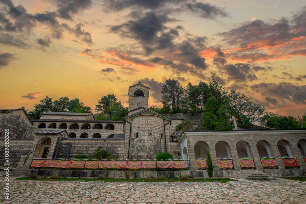 Old Monastery in town Cetinje in Montenegro.