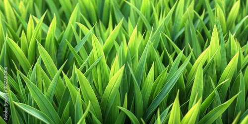 Vibrant Green Grass Blades ...