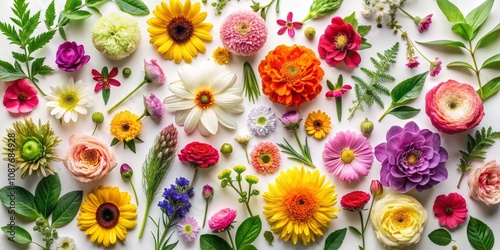 Vibrant Floral Flatlay Dive...