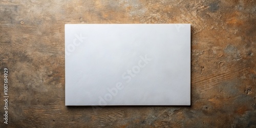 White Square on Brown Textu...