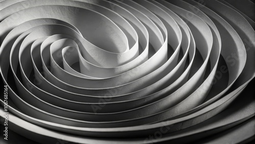 Spiral Abstract Monochrome ...