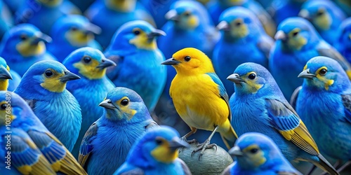 One Yellow Bird Among Many ...