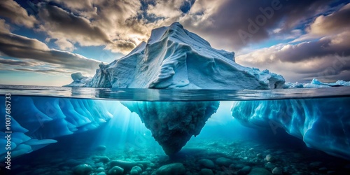 Majestic Iceberg Above and ...