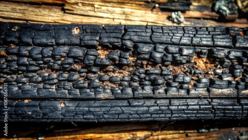 Charcoal Wood Texture Close...