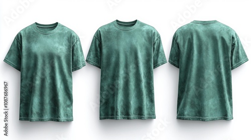Tie-Dye T-Shirt Mockup Vibrant Pink on White. Generative AI