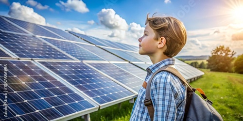 Boy Contemplating Solar Pan...
