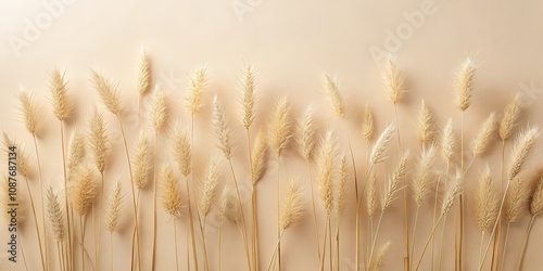 Beige Background with Dried...