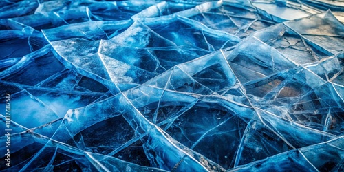Abstract Blue Ice Texture G...