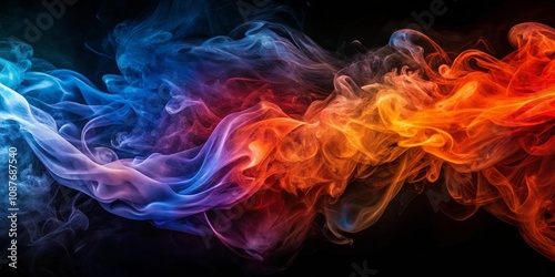 Abstract Blue and Orange Sm...