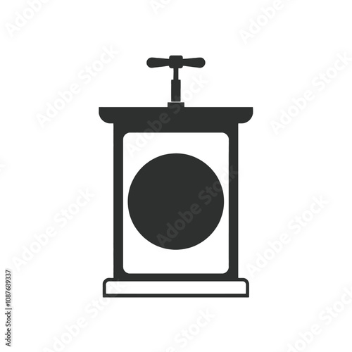 a vector silhouette of a weighing scale