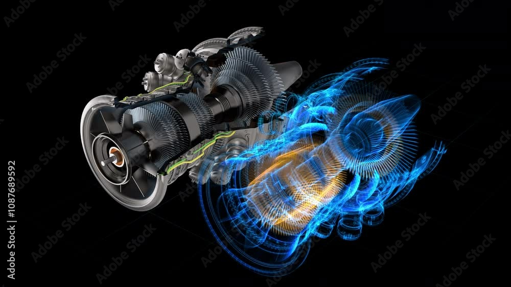 Innovative 3d Turbine Engine Design Blends Physical and Digital Twin. Metallic Structures Merge With Digitalization Elements, Green Energy Solutions and Robust Engineering Methodologies.