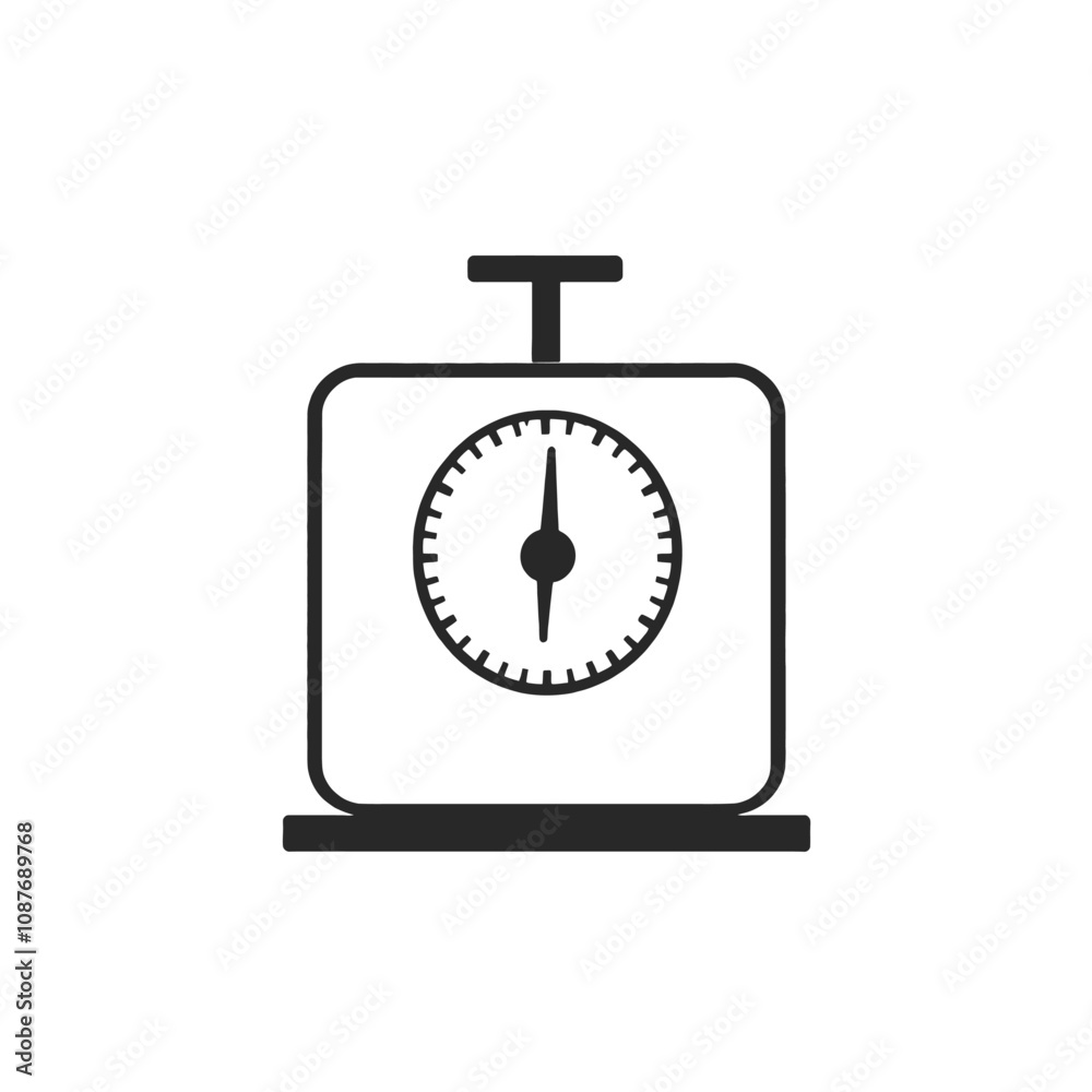 a vector silhouette of a weighing scale a vector silhouette of a weighing scale