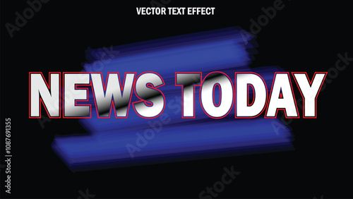 Editable vector text effect featuring the words 