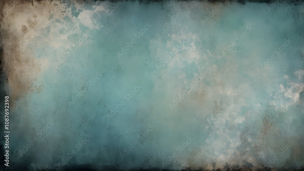Obraz premium Grunge Background with Vintage Textures, Faded Teal Hues, Distressed Patterns, and Rustic Aesthetic Design
