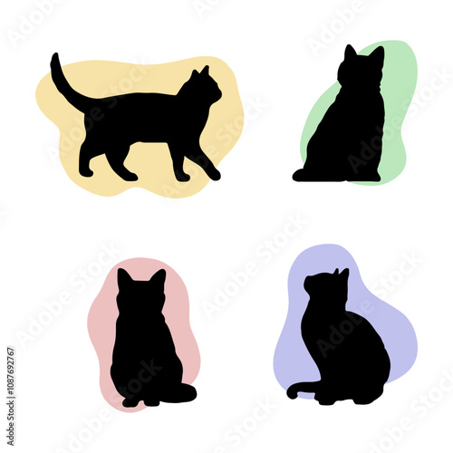 Minimalist Cat Silhouette Collection - SVG