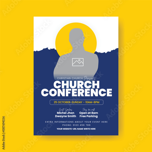 editable Church worship conference a4 size print ready flyer or poster template, online webinar talk show flyer, charity fund raising flyer or leaflet design