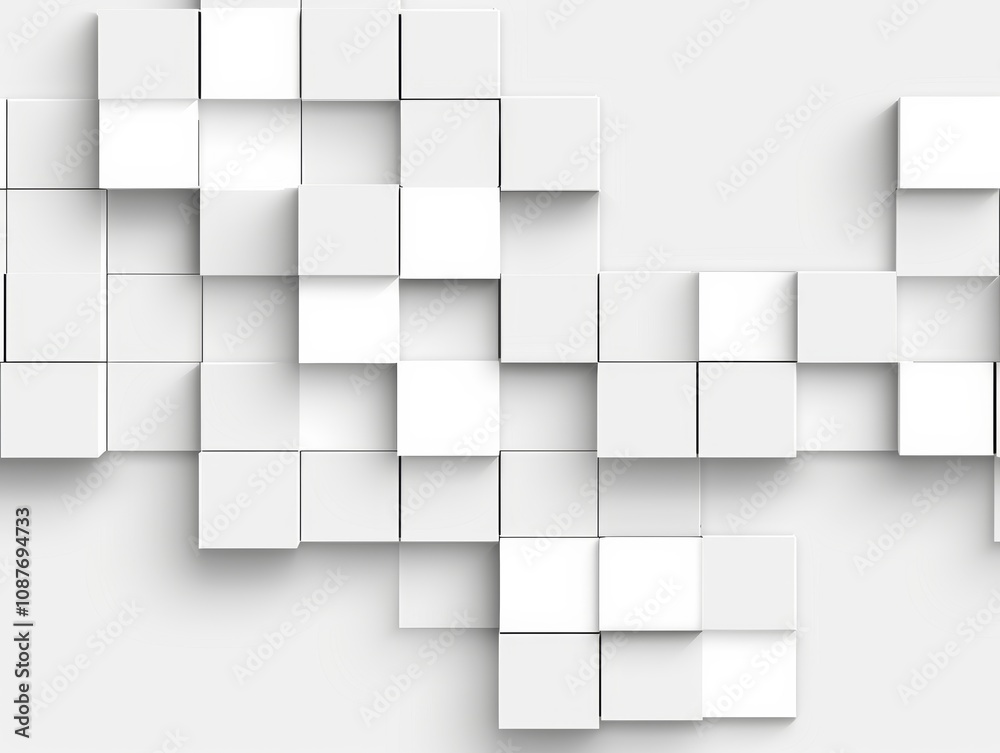 A background featuring randomly shifted white cube boxes, creating a block wall effect. A background featuring randomly shifted white cube boxes, creating a block wall effect.