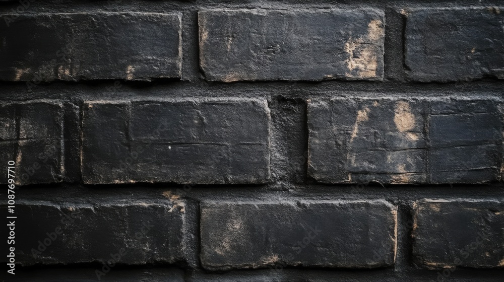Black Brick Wall Texture: A Dark and Textured Background