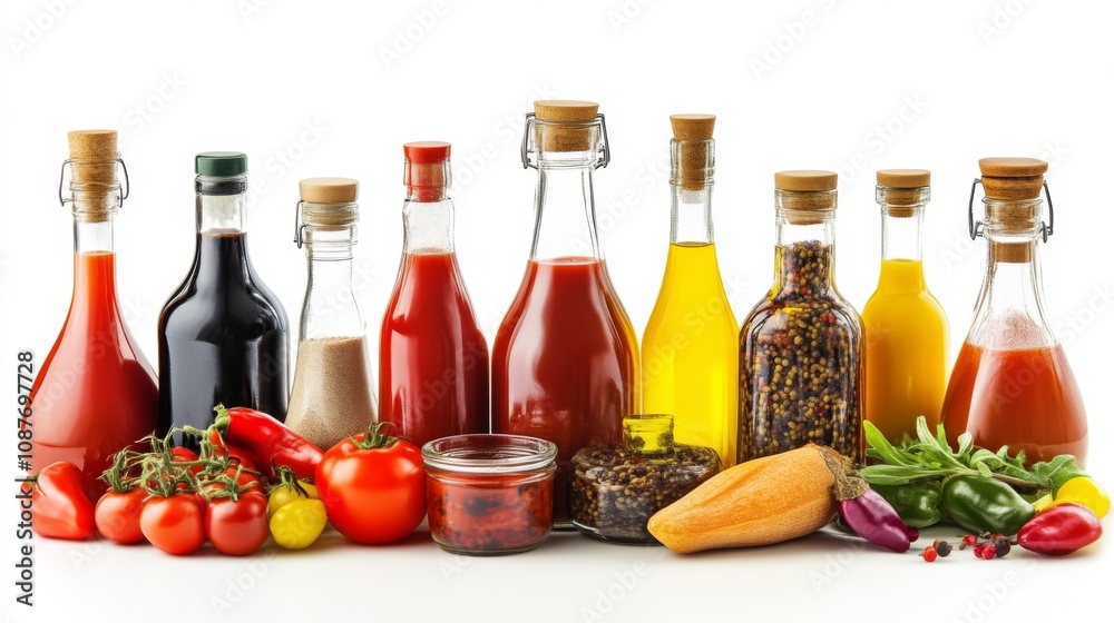Assortment of Condiments and Spices for Cooking Assortment of Condiments and Spices for Cooking