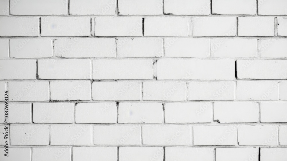 Naklejka premium White Brick Wall Texture - Building Exterior Background