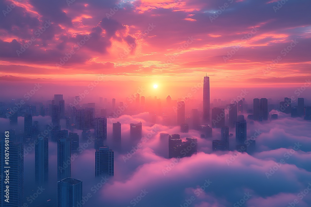 The fog in the city The fog in the city