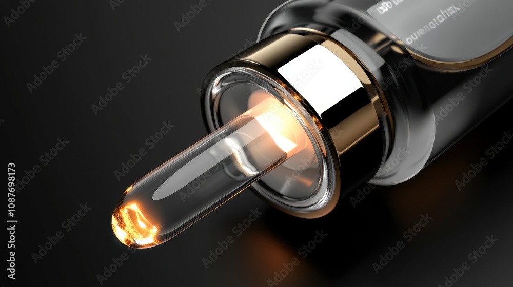 Close-up of Serum Dropper on Dark Background Close-up of Serum Dropper on Dark Background