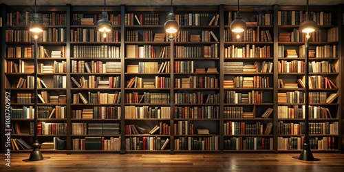 Library Bookcase with Vinta...