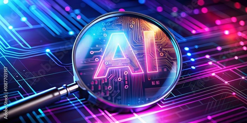 AI Circuitry Magnifier Neon...