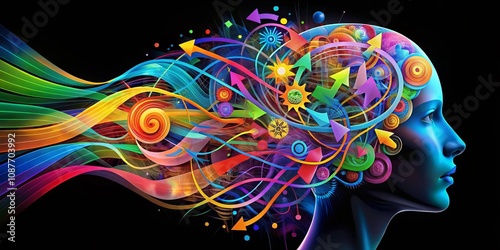 Abstract Mind Colorful Wave...