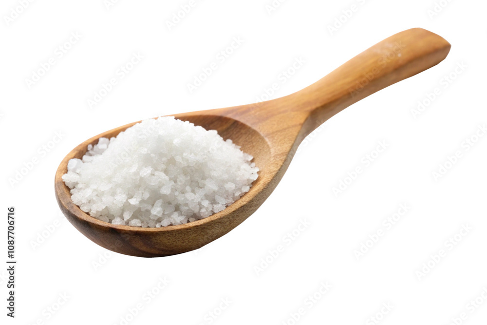 salt in a wooden spoon salt in a wooden spoon