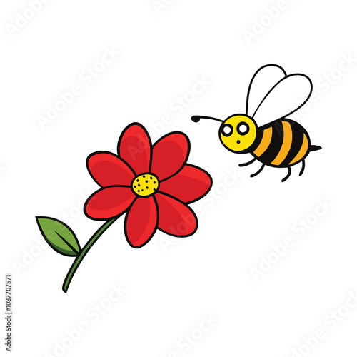 bee and flower