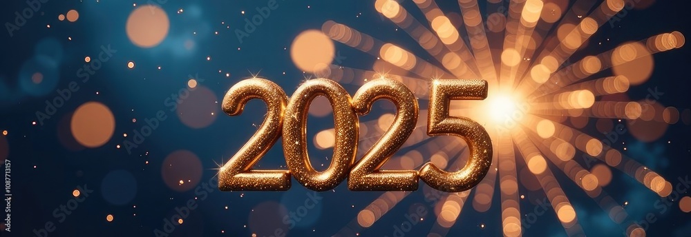 2025 on fireworks background, bokeh, background, lights. Festive New Year background, postcard, greeting. 2025 on fireworks background, bokeh, background, lights. Festive New Year background, postcard, greeting.