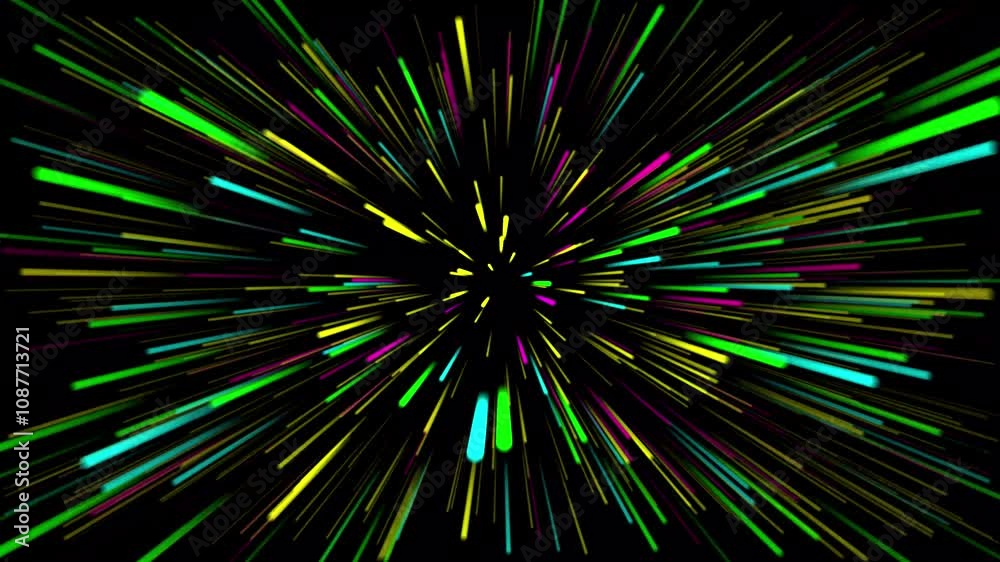 video effects line loop background animation .Bright rays of neon light and colorful glowing line. Abstract flight in retro neon hyper warp space in the tunnel. video effects line loop background animation .Bright rays of neon light and colorful glowing line. Abstract flight in retro neon hyper warp space in the tunnel.