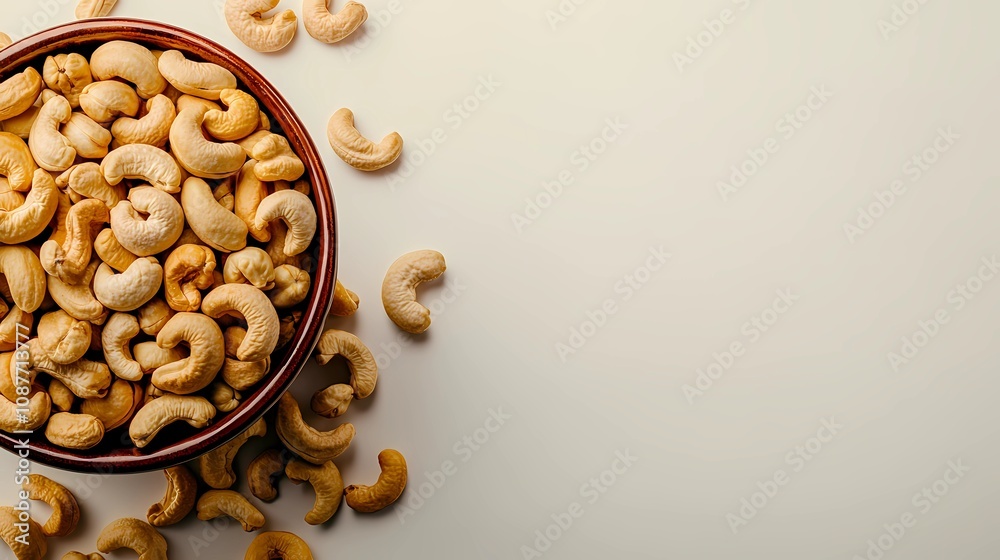 Fototapeta premium High-resolution nuts background, showcasing organic texture ideal for stock images related to natural snacks, nutrition, and healthy food marketing themes.