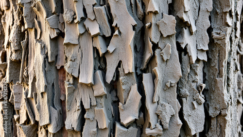 Details of the bark of larix decidua photo