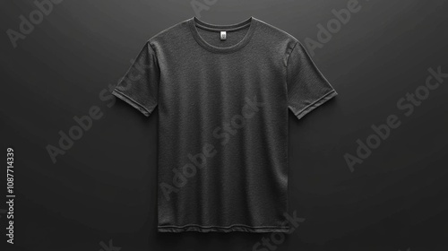 Minimalist Gray T-Shirt Mockup. Generative AI